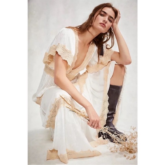 Spell Free People Ocean Gown Maxi Dress Size Small NWT - Picture 3 of 14